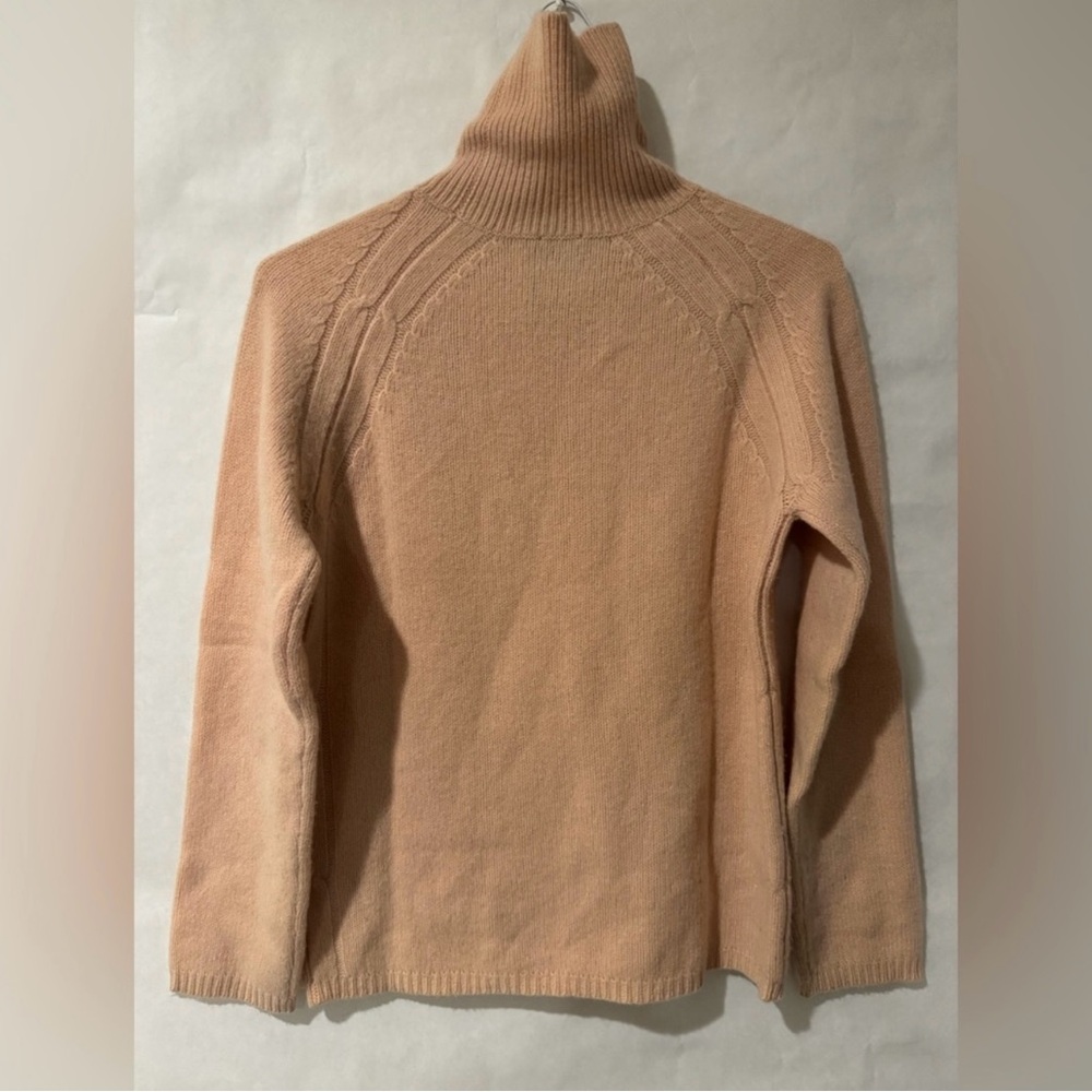 Moncler Sweater Turtleneck Peach Wool Cashmere Blend Medium Sample - Picture 7 of 13